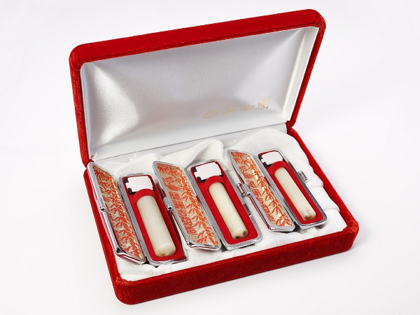 0114 C027【花嫁の印鑑】３本セット (乳白水牛)